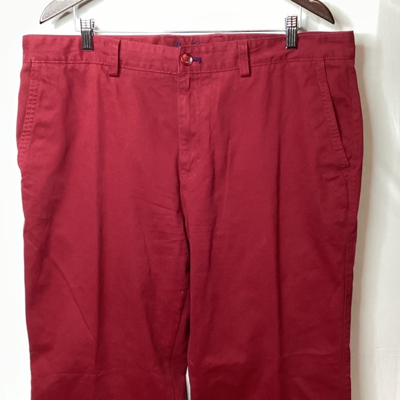 Alan Flusser Other - Alan Flusser Mens Red Casual Pants‎ Trousers Size 38 Cotton Blend